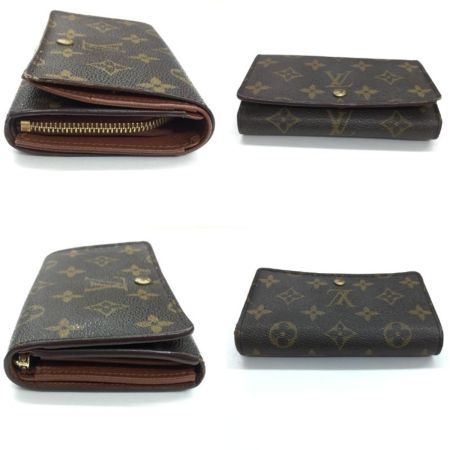  LOUIS VUITTON ルイヴィトン 2つ折り財布 モノグラム ポルト モネ・ビエ トレゾール M61730 ブラウン