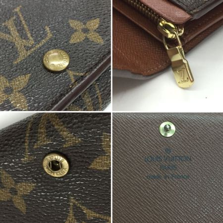  LOUIS VUITTON ルイヴィトン 2つ折り財布 モノグラム ポルト モネ・ビエ トレゾール M61730 ブラウン