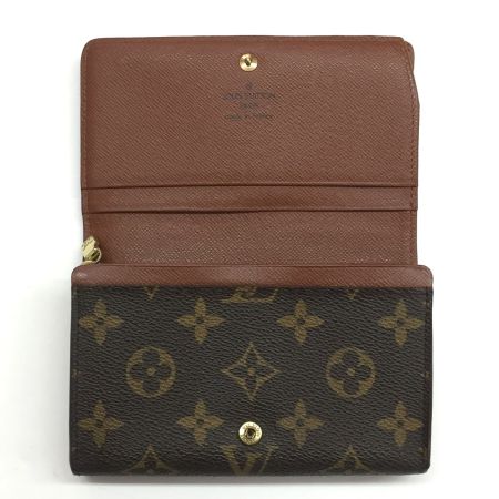  LOUIS VUITTON ルイヴィトン 2つ折り財布 モノグラム ポルト モネ・ビエ トレゾール M61730 ブラウン