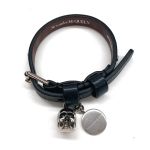 $$ Alexander McQueen ブレスレット 16-20cm ブラック Bランク