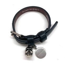 $$ Alexander McQueen ブレスレット 16-20cm ブラック Bランク