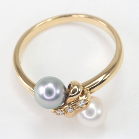  TASAKI(田崎真珠) リング K18 3.4g パール D0.02ct 5.2㎜珠