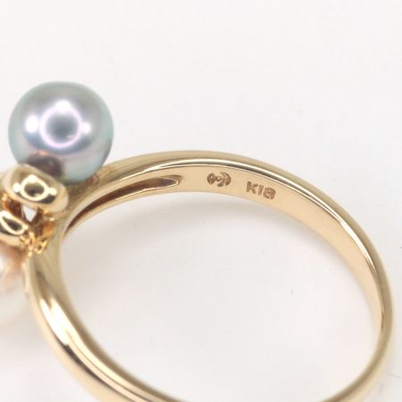  TASAKI(田崎真珠) リング K18 3.4g パール D0.02ct 5.2㎜珠