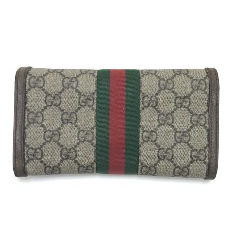  GUCCI グッチ 2つ折り長財布 GGスプリーム コンチネンタル 523153 ブラウン