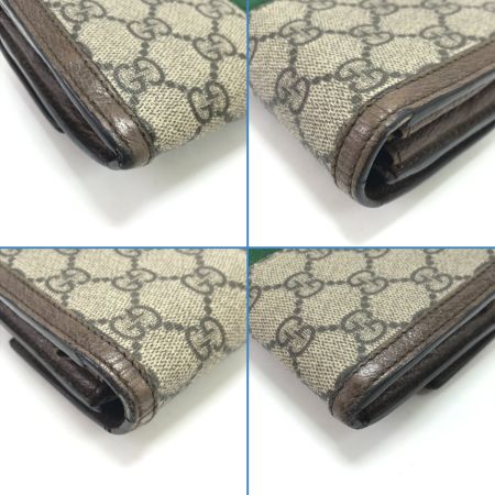  GUCCI グッチ 2つ折り長財布 GGスプリーム コンチネンタル 523153 ブラウン