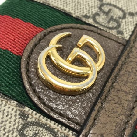  GUCCI グッチ 2つ折り長財布 GGスプリーム コンチネンタル 523153 ブラウン