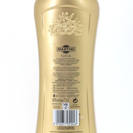  MARTINI ヴェルモット  GOLD DOLCE&GABBANA コラボ 750ml 17度 箱付 未開栓