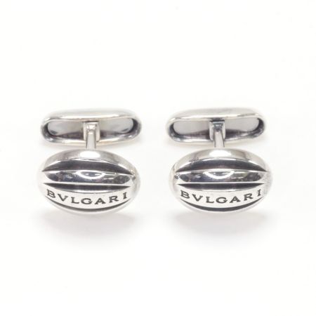  BVLGARI ブルガリ カフス SILVER925 ロゴ文字オーバル型