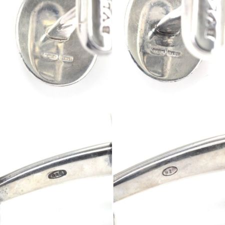  BVLGARI ブルガリ カフス SILVER925 ロゴ文字オーバル型