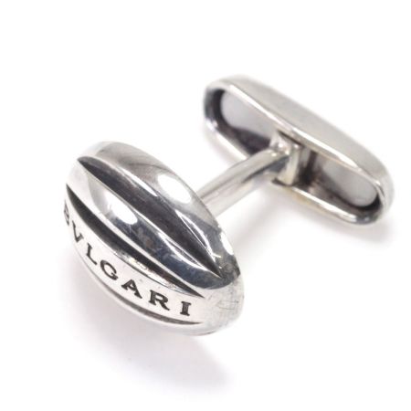  BVLGARI ブルガリ カフス SILVER925 ロゴ文字オーバル型