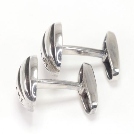  BVLGARI ブルガリ カフス SILVER925 ロゴ文字オーバル型