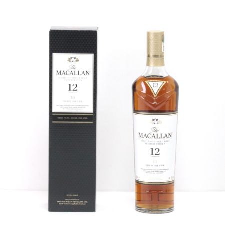  The MACALLAN マッカラン ハイランドシングルモルトウイスキー 12年 シェリーオークカスク 700ml 40度 ギフトBOX付 未開栓