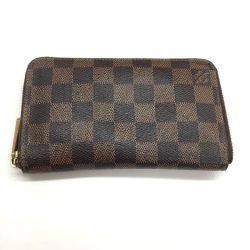 $$ LOUIS VUITTON ルイヴィトン ラウンドファスナー財布 ダミエ ジッピーコンパクトウォレット N60028 ブラウン Cランク