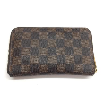  LOUIS VUITTON ルイヴィトン ラウンドファスナー財布 ダミエ ジッピーコンパクトウォレット N60028 ブラウン