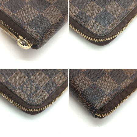  LOUIS VUITTON ルイヴィトン ラウンドファスナー財布 ダミエ ジッピーコンパクトウォレット N60028 ブラウン