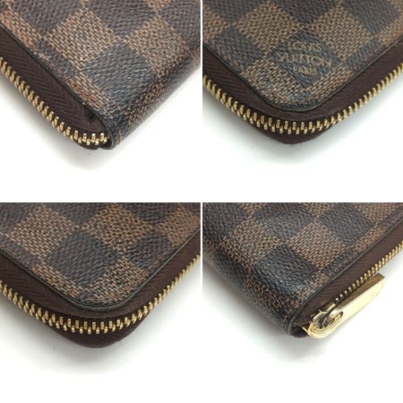  LOUIS VUITTON ルイヴィトン ラウンドファスナー財布 ダミエ ジッピーコンパクトウォレット N60028 ブラウン