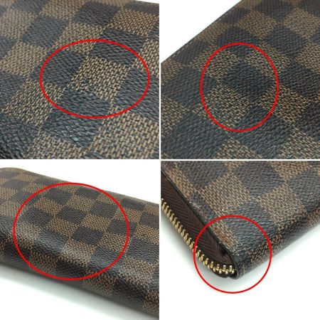  LOUIS VUITTON ルイヴィトン ラウンドファスナー財布 ダミエ ジッピーコンパクトウォレット N60028 ブラウン