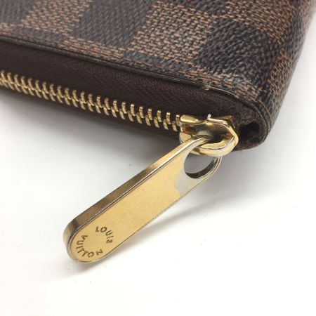  LOUIS VUITTON ルイヴィトン ラウンドファスナー財布 ダミエ ジッピーコンパクトウォレット N60028 ブラウン