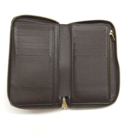  LOUIS VUITTON ルイヴィトン ラウンドファスナー財布 ダミエ ジッピーコンパクトウォレット N60028 ブラウン