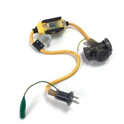 $$ HATAYA ブレーカー付延長コード BFX-013K イエロー Aランク