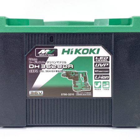  HiKOKI ハイコーキ コードレス ロータリ ハンマドリル DH3628DA 36V (2XPZ) グリーン
