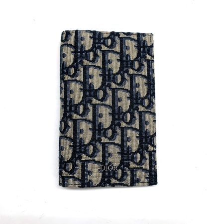  Christian Dior クリスチャンディオール バーティカル 二つ折カードケース 12-BO-0272 ネイビー