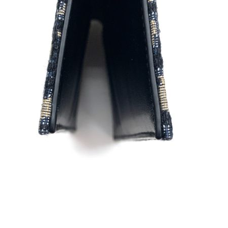  Christian Dior クリスチャンディオール バーティカル 二つ折カードケース 12-BO-0272 ネイビー