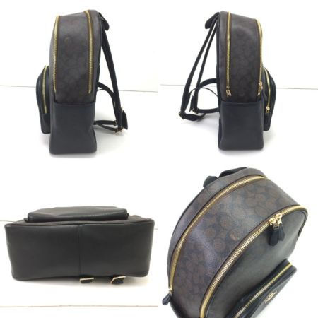  COACH コーチ バックパック シグネチャー PVC CZ176 ブラックｘブラウン
