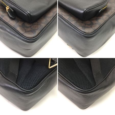  COACH コーチ バックパック シグネチャー PVC CZ176 ブラックｘブラウン