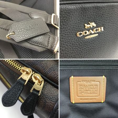  COACH コーチ バックパック シグネチャー PVC CZ176 ブラックｘブラウン