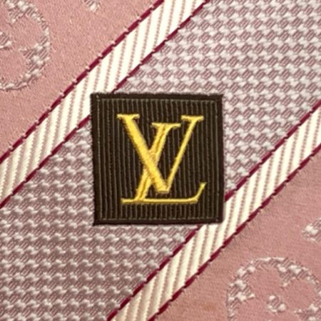 LOUIS VUITTON ルイヴィトン ネクタイ シルク100% ピンク