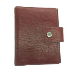 $$ GUCCI グッチ 手帳カバー レザー ボルドー Bランク