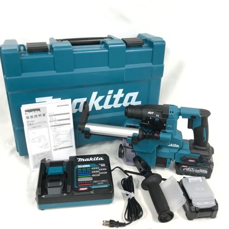  MAKITA マキタ ハンマドリル 充電器・充電池2個・ケース付 コードレス式 40v 41923Y HR010GRDXV ブルー