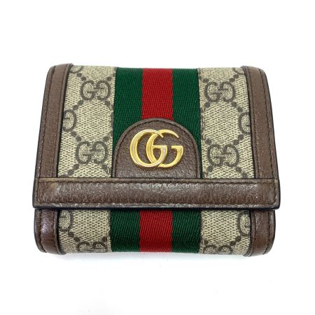 GUCCI グッチ GGマーモント 2つ折り財布 598662 ブラウン