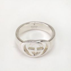 $$ GUCCI グッチ リング 15号 インターロッキング SV925 Bランク