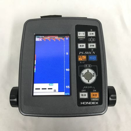  HONDEX 魚群探知機 PS-501CN ケースカバー、乾電池、保証書欠品 20975