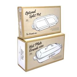 $$ BRUNO ブルーノ ホットプレート グランデサイズ BOE026-WH & 仕切り鍋 BOE026-NABE セット Nランク