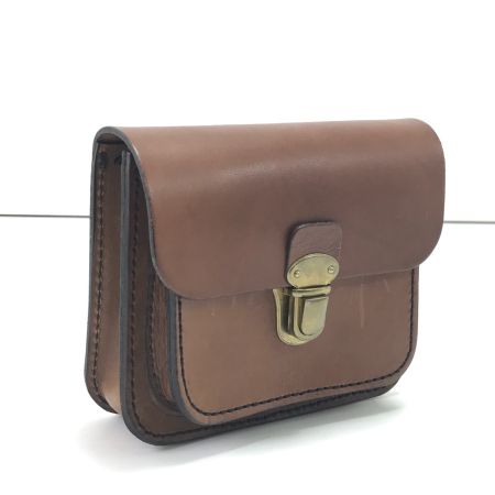  HERZ 前ポケット付ベルトポーチ ブラウン