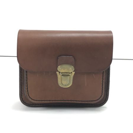  HERZ 前ポケット付ベルトポーチ ブラウン