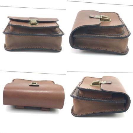  HERZ 前ポケット付ベルトポーチ ブラウン