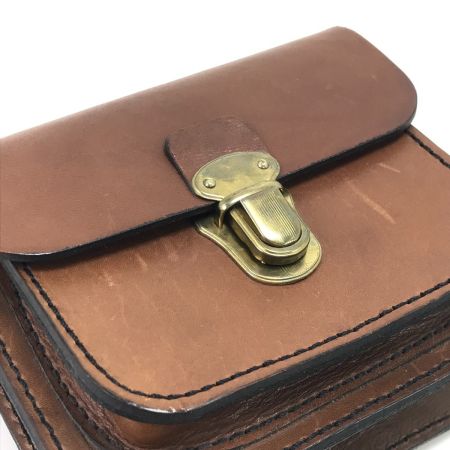  HERZ 前ポケット付ベルトポーチ ブラウン