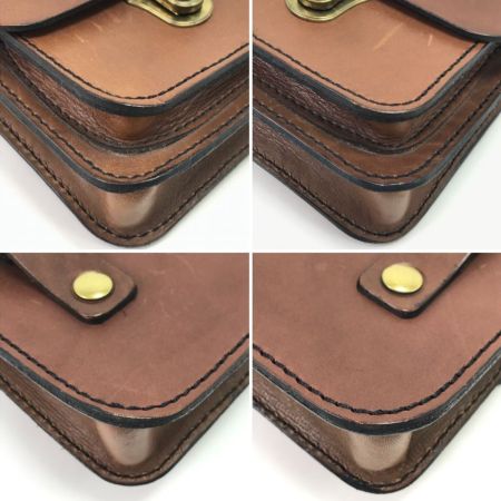  HERZ 前ポケット付ベルトポーチ ブラウン