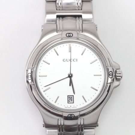  GUCCI グッチ メンズクォーツ ステンレススチール シルバー 9040M