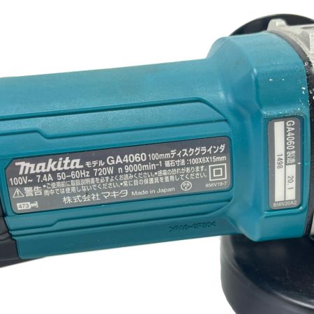  MAKITA マキタ ディスクグラインダー GA4060 ブルー