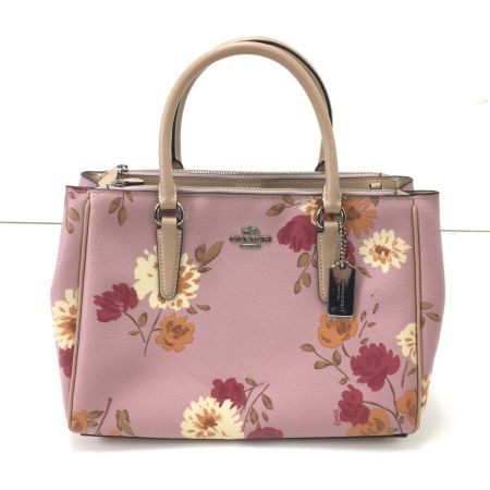  COACH コーチ ハンドバッグ ストラップ付 F72643 ピンク花柄