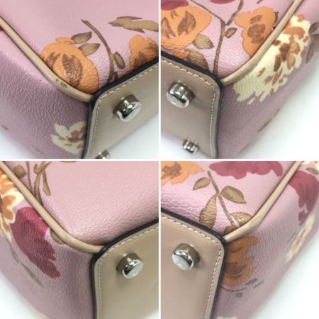  COACH コーチ ハンドバッグ ストラップ付 F72643 ピンク花柄