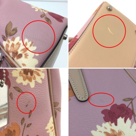  COACH コーチ ハンドバッグ ストラップ付 F72643 ピンク花柄
