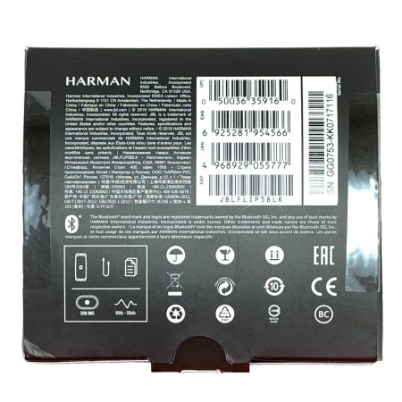  JBL FLIP5 Bluetooth ポータブル ウォータープルーフ スピーカー JBLFLIP5BLK