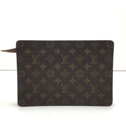 $$ LOUIS VUITTON ルイヴィトン セカンドバッグ モノグラム・エクリプス ポシェットオム 外ポケットベタ有 M51795 ブラウン Cランク