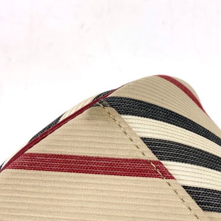  BURBERRY BLUE LABEL バーバリーブルーレーベル ハンドバッグ レッド×ベージュ